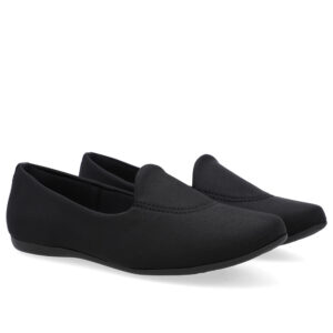 Sapatilha Preta Elastano Bico Redondo